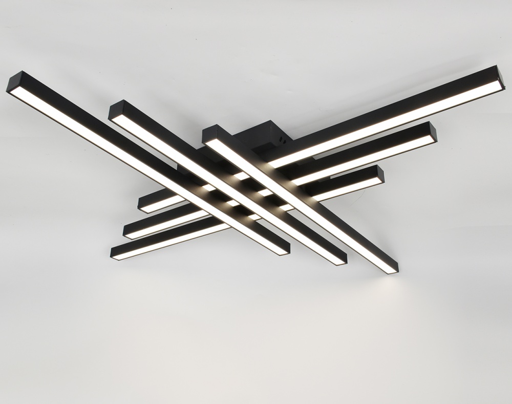 Люстра светодиодная Hopfen STERK-6 BK 115 Вт LED-модуль черный