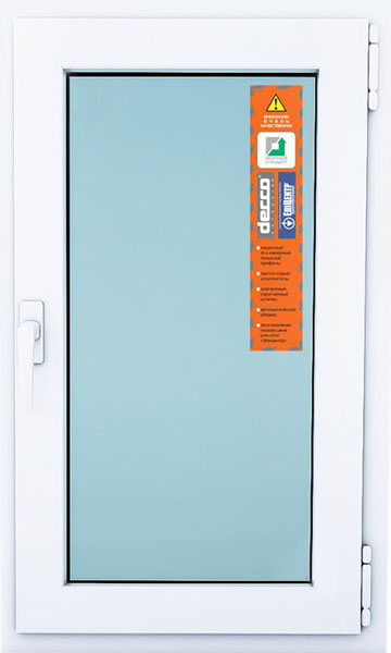 Вікно поворотно-відкидне DECCO 60 600x1000 мм праве