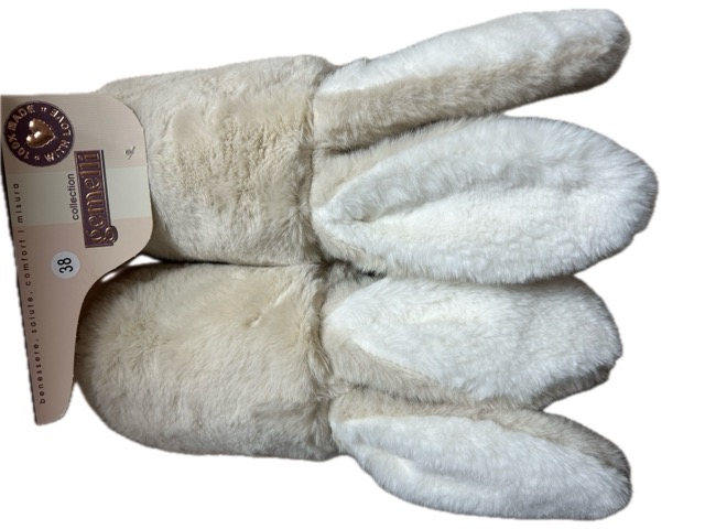 Тапки домашние Gemelli Заец р.36 бежевый