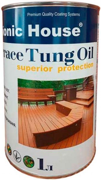 Масло тунговое Bionic House для террас Terrace Tung Oil полисандр 1 л