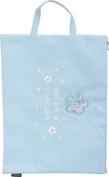 Папка Flowers голубая