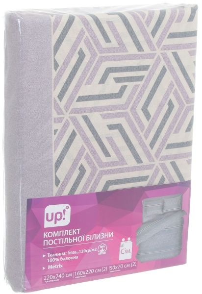 Комплект постельного белья Metrix семейный разноцветный UP! (Underprice) 