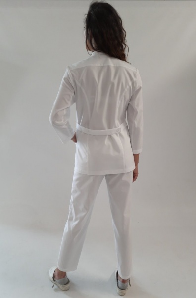 Костюм Эдельвика для медиков с антимикробным действием р. M 46 рост универсальный 164-21/11 белый