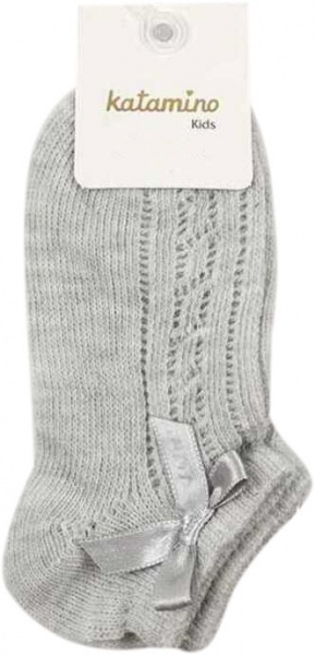 Шкарпетки дитячі для дівчаток KATAMINO K23009 р.7-8 сірий 