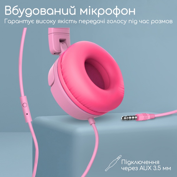 Навушники Promate Jewel pink (jewel.bubblegum) 