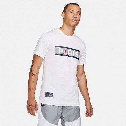 Футболка Jordan M J PSG WORDMARK TEE DB6510-051 р.2XL сірий