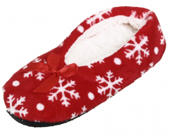 Обувь домашняя La Nuit снежинки р.38/40 красный 