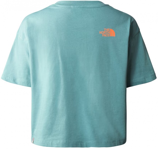 Футболка THE NORTH FACE W D2 GRAPHIC CROP S/S TEE NF0A83FALV21 р.L блакитний