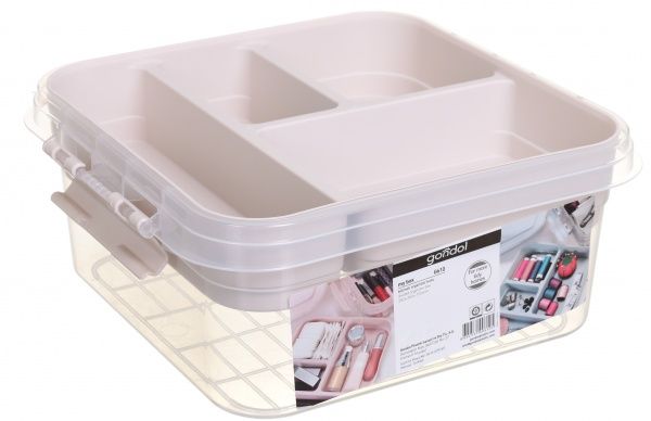 Органайзер Beauty экрю 25х26х11 см Gondol Plastic