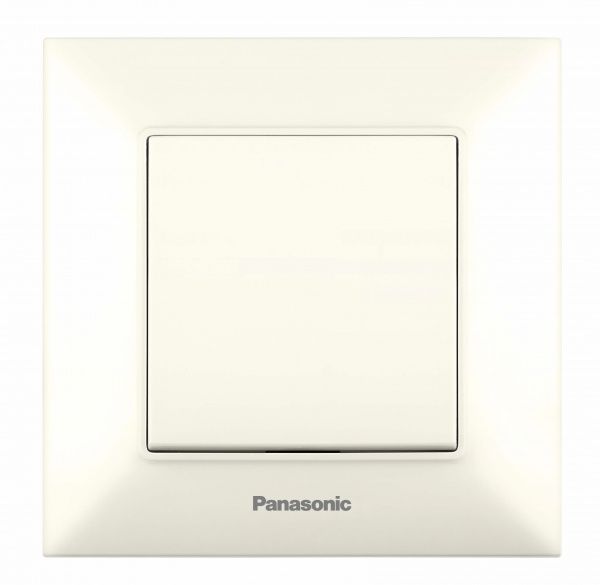 Выключатель одноклавишный Panasonic Arkedia Slim двуполюсный 10 А 250В кремовый 480100209