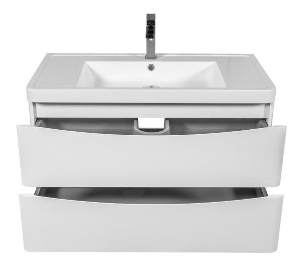 Тумба підвісна Aqua Rodos Vista білий глянець з умивальником Ваr 90 см