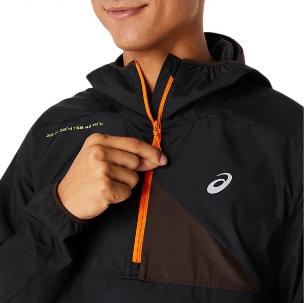 Анорак Asics FUJITRAIL ANORAK 2011C382-600 р.2XL чорний