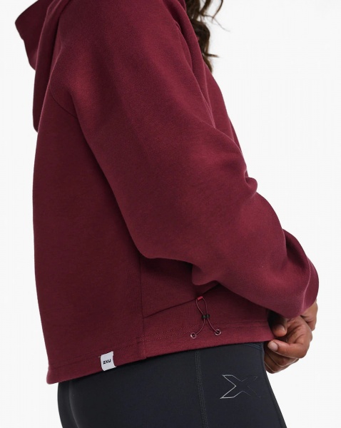 Джемпер 2XU Form Crop Hoodie WR6996a_TRU/WHT р.S червоний