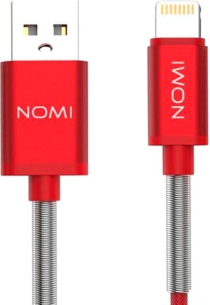Кабель Nomi Lightning – USB 1 м червоний (316214) DCMQ 10i 