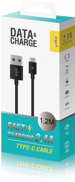 Кабель Piko USB Type-C – USB 1,2 м чорний CB-UT11