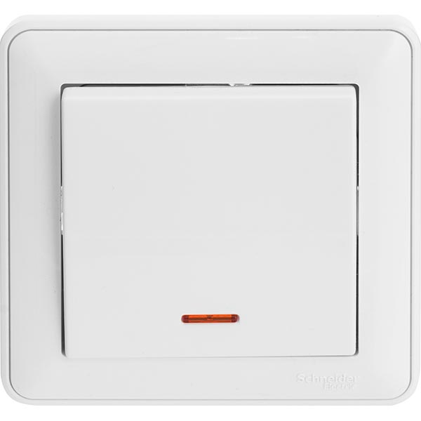 Вимикач одинарний прохідний W-59 VS616-157-18 білий