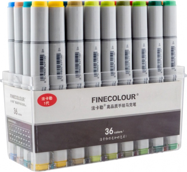 Набор двусторонних маркеров FINECOLOUR Sketchmarker 36 цветов EF100-TB36 разноцветный 