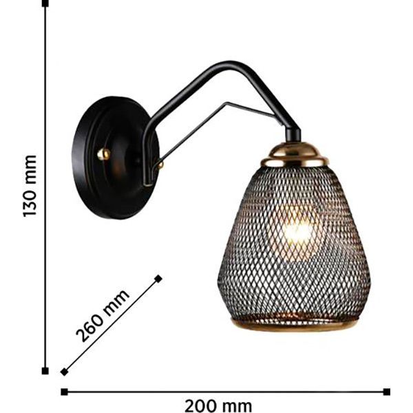 Бра Blitz 8027-11 1x60 Вт E27 черный/золото 