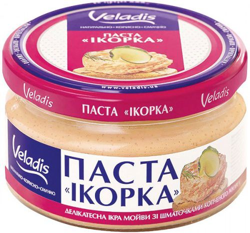 ПастаVeladis икорка Veladis с кусочками копченого лосося 160 г (4823097904480)
