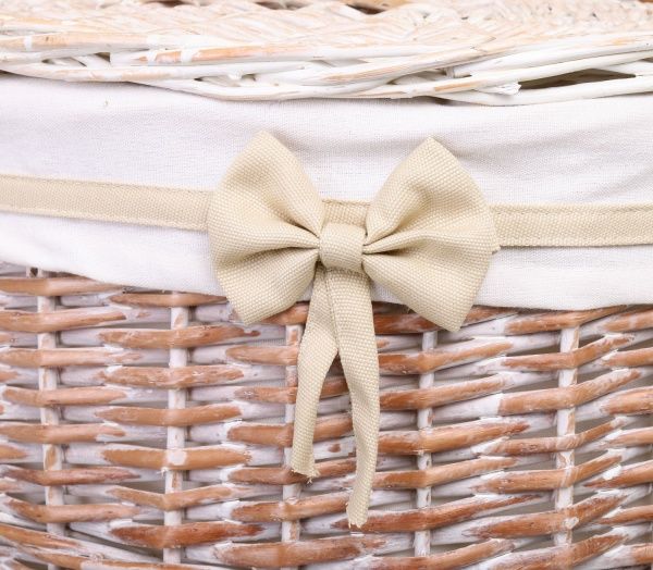 Корзина плетеная с текстилем Tony Bridge Basket детская 53x39x60 см HQ10-073-1 