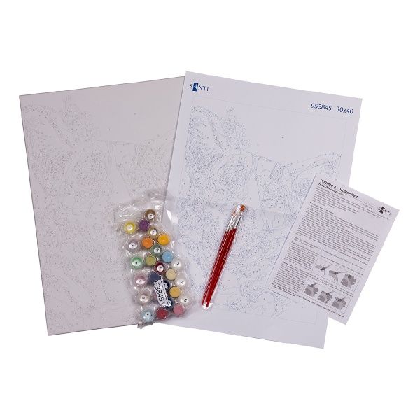 Картина за номерами Кращий друг 30x40 см Santi 