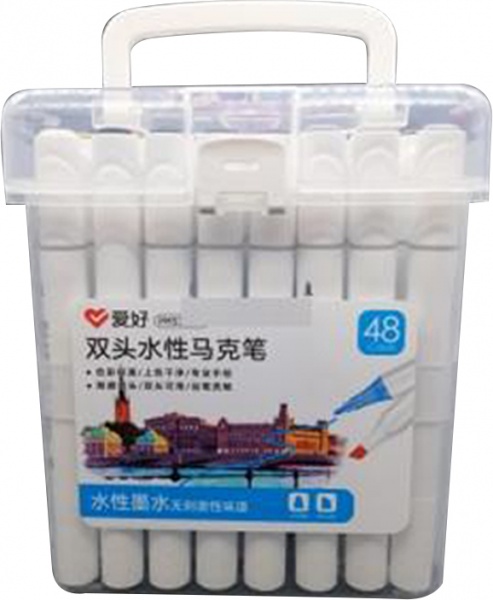 Набір двосторонніх скетч маркерів 48 кольорів AH-PM538-48 