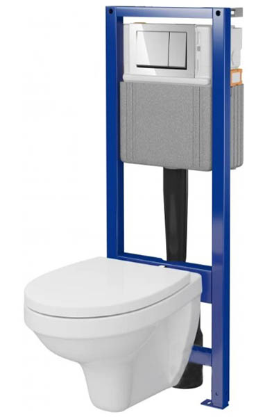 Комплект інсталяції Cersanit СЕТ B980 SYSTEM 40 механічна + підвісний унітаз DELFI 412