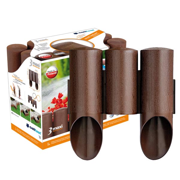 Ограждение для газона Cellfast  MAXI коричневое 2,1 м