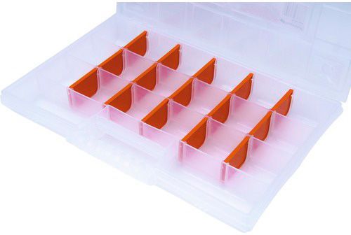 Органайзер для мелких деталей для метизов Prosperplast прозрачный (290x195x35) 20 секций (NORT12) 12