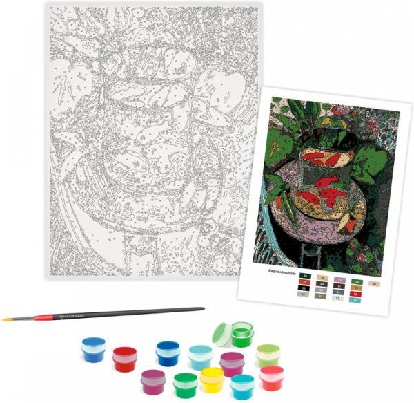 Картина по номерам Красные рыбки Rosa Start 