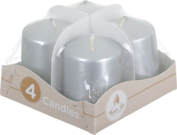Набор свечей Адвента 40/60 серебряных 4 шт. Pako-If