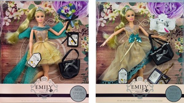 Лялька Shantou Emily QJ079B/QJ079 з сумочкою та аксесуарами 2 вида в асортименті