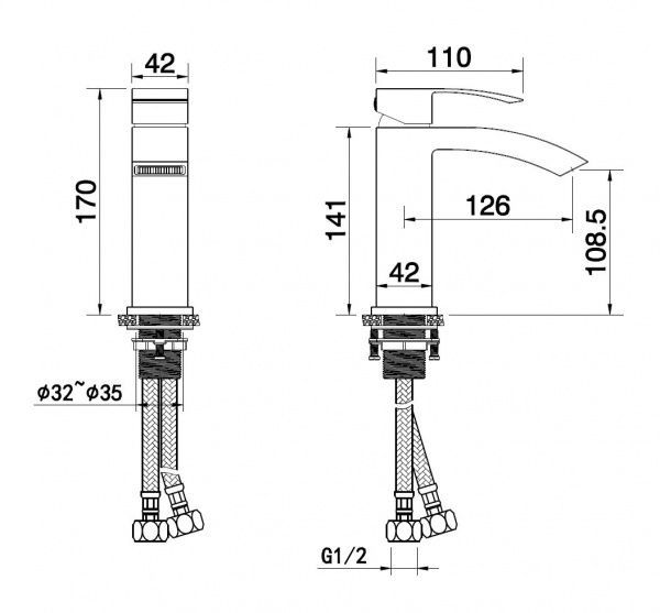 Смеситель для умывальника Mixxen Тоскана MXIN0452