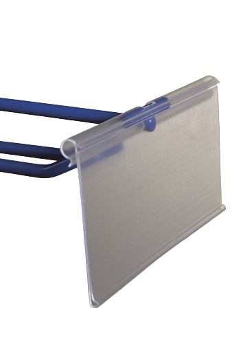 Ценникодержатель на крючок пластиковый прозрачный высота 39 мм длина 50 мм 10 шт. 