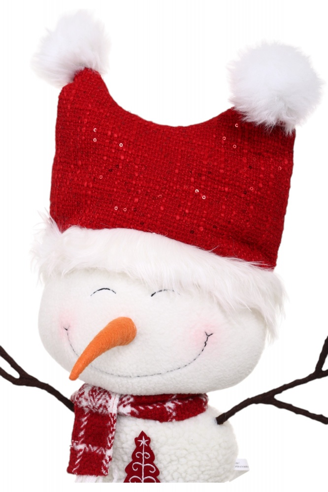 Декорация новогодняя Снеговик что сидит в ассортименте LF2224027AB 68 см