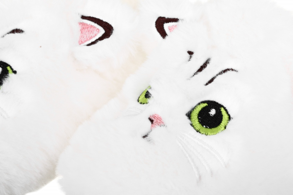 Тапочки для девочек HW Котик р.28-29 белый NULL