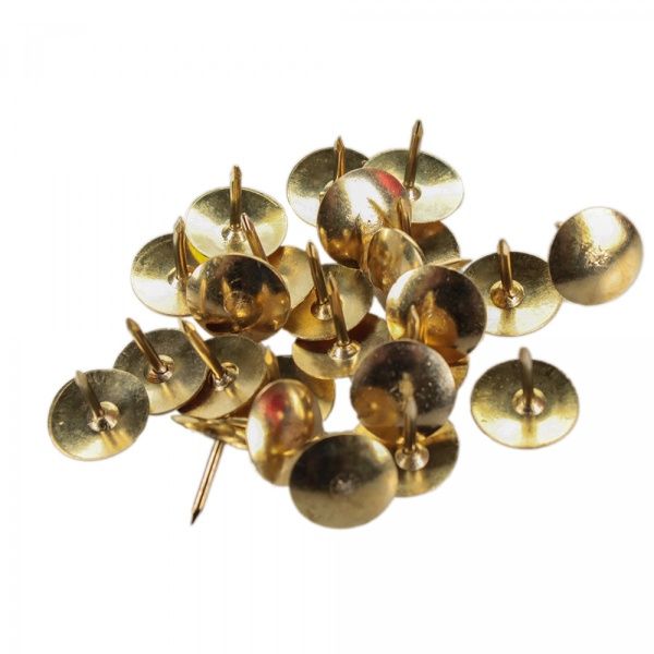 Кнопки канцелярські Leader золоті 50 шт. 