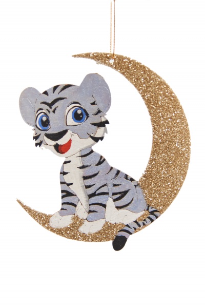 Подвеска Подвеска Тигрик на месяце 11 см 9675