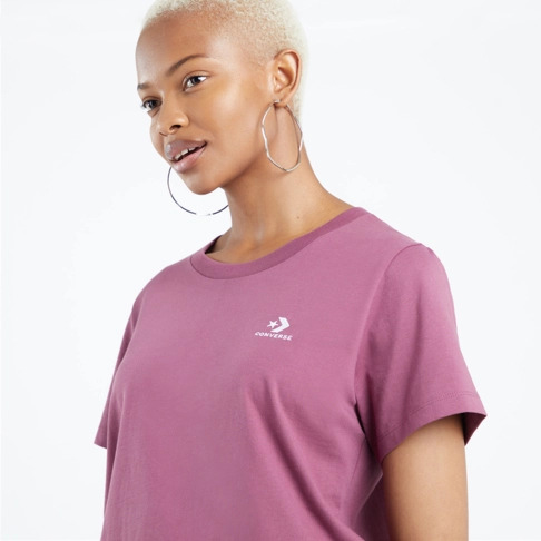 Футболка Converse Embroidered Star Chevron Left Chest Tee 10020804-A18 р.S бордовий