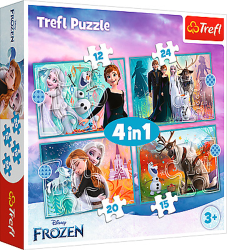 Пазлы Trefl 4 в 1 Удивительный мир Ледяное сердце 2 34381