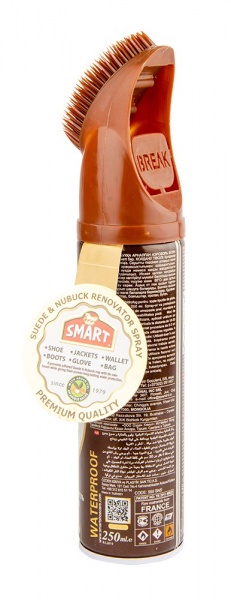 Спрей-краска Smart для восстановления замши и нубука коричневый 250 мл
