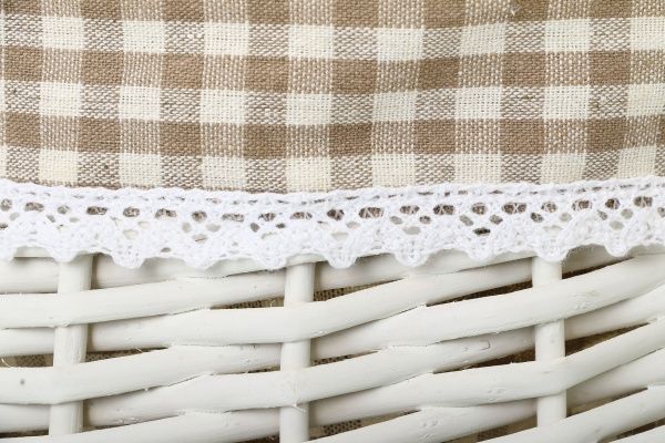 Кошик плетений з текстилем 37х31х19/41 см EBE18-3-1 