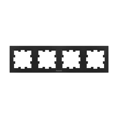 Рамка четырехместная Panasonic Karre Plus 55 горизонтальная черный WDTF08042BL-UA1