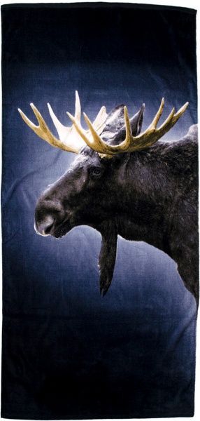 Полотенце Лось 75x150 см разноцветный 