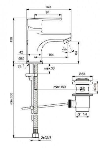 Смеситель для умывальника Ideal Standard IdealStream B1262AA