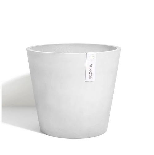 Кашпо EcoPots Амстердам круглый 12,8л светло-серый 