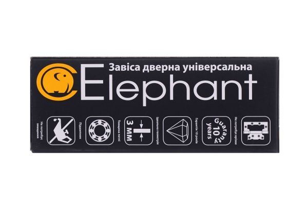 Петля Elephant ELEPH-FH-2BB4MSC 100x100x75x3 мм матовий хром універсальна 1 шт.