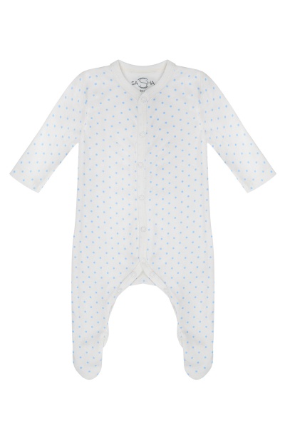 Комбинезон детский Sasha р.62 молочный/голубой 4567/1 