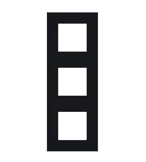 Рамка трехместная Efapel Quadro универсальная черный матовый 45930 TPM