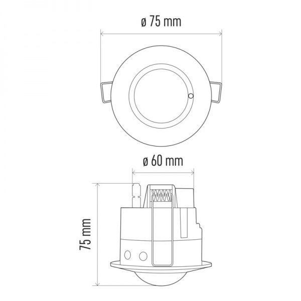 Датчик движения Emos микроволновой IP20 1200W G1190
